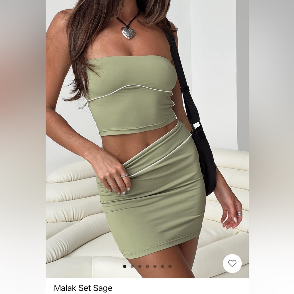 Princess Polly Malak Set Sage - Size 4